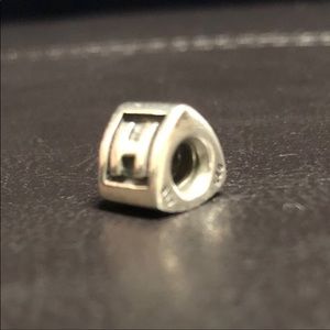 Pandora Sterling Silver Initial “H” Triangle Charm